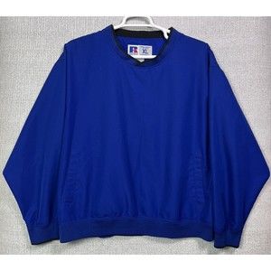 Vintage RUSSELL ATHLETICS Pullover Windbreaker Men's XL Blue Water Resistant